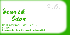henrik odor business card